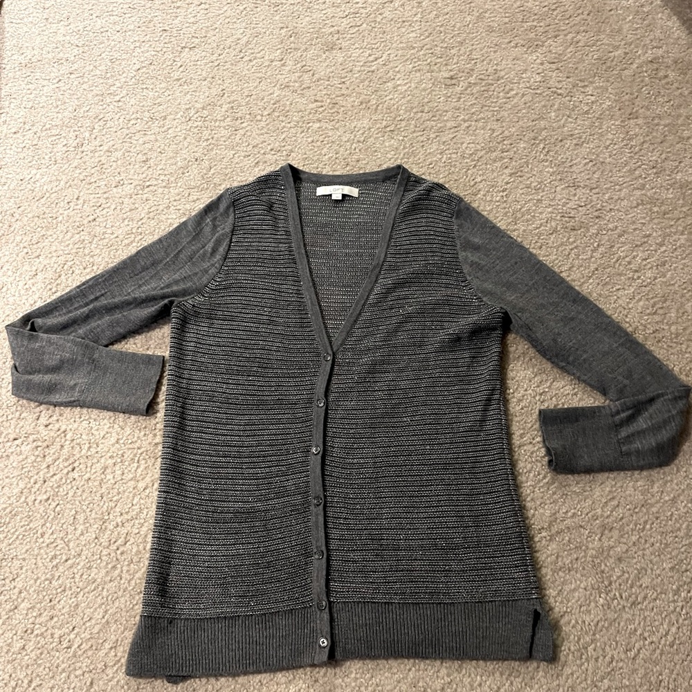 Gray cardigan